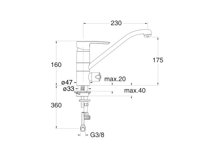 Смеситель для кухни CRISTINA KITCHEN KN54051
