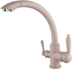 16031-B Смеситель (СВЕТ-БЕЖ.) с фильтром &quot;GANZER&quot; (10/1шт)