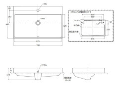 Раковина полувстраиваемая TOTO CONTEMPORARY LW1617C