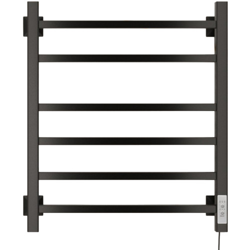 Полотенцесушитель Электрич.кабельный Ника STEP-2 60/50 RAL9005 черный матовый правый тэн