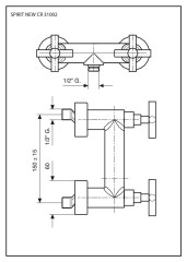 Emmevi Spirit New, двухвентильный смеситель для душа без набора для душа, цвет хром