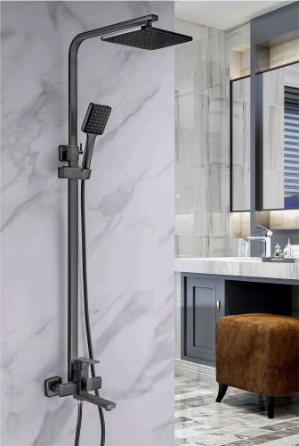 33010-P Однорукий душевой релинг (ГРАФИТ)  HANSEN  (5/1шт)