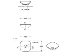 Раковина накладная RELAX DESIGN SOFT MINI LX01 opac