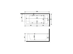 Ванна белая TREESSE QUADRA V078E/V078F/V078LS/078CU