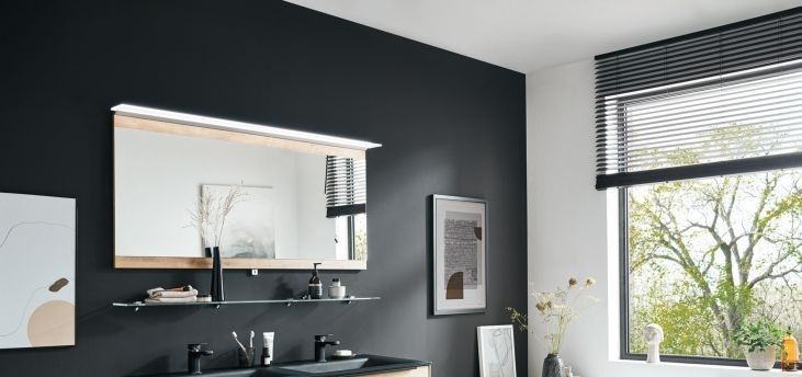 Puris Rounds, зеркало с LED подсветкой и сенсором 934 мм, цвет дуб натуральный