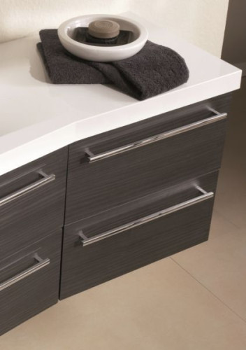 Puris Swing, дополнительная тумба под раковину 500 мм, цвет черный структурный