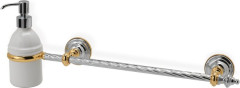 Stil Haus Giunone, полотенцедержатель + керамический дозатор, цвет золото