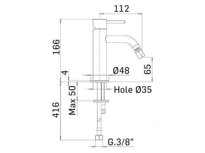 Смеситель для биде MAMOLI PICO XS 53110000Z251