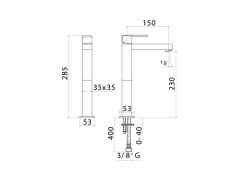 Смеситель для раковины MAMOLI FEEL 4846S140D10P
