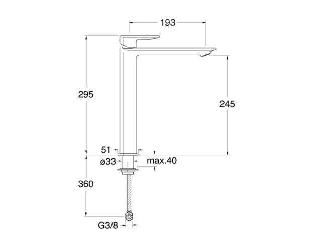 Смеситель для раковины CRISTINA PROFILO PF92251