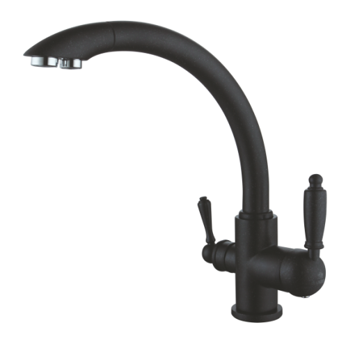 16031-C Смеситель (ЧЕРНЫЙ)с фильтром "GANZER" (10/1шт)