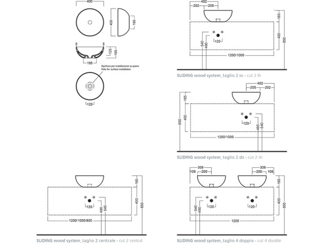 Раковина накладная HATRIA HAPPY HOUR Y1VF01