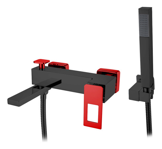 Смеситель для ванны Q BlackR_Комплект