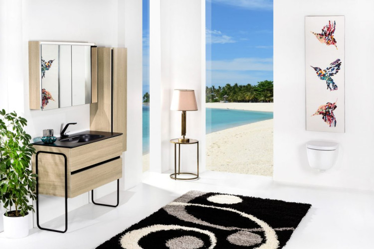 Зеркальный шкаф Vallessi 80 LIGHT OAK с подстветкой