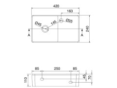 Раковина накладная/  подвесная Scarabeo SOFT-HUNG-CUBE 1523/SFLNR