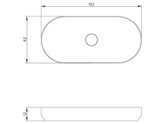 Раковина накладная RELAX DESIGN HORIZON MAXI LX01 opac
