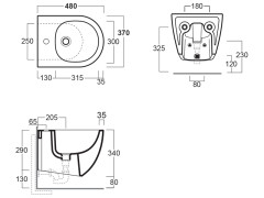 Биде подвесное SIMAS VIGNONI VI 29/F85 bia