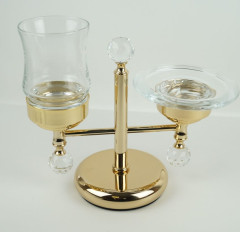 Stil Haus Smart Light, настольная мыльница + стакан, цвет золото