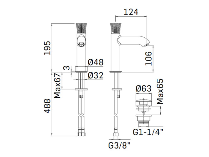 Смеситель для раковины MAMOLI TOKYO 48710000T051