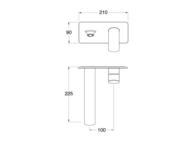 Смеситель для раковины настенный CRISTINA PROFILO PF95851