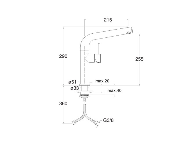 Смеситель для кухни CRISTINA KITCHEN KK53572