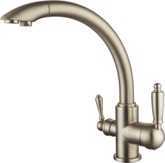 16031-D Смеситель для кухни на две воды БРОНЗ &quot;GANZER&quot; (10/1шт)