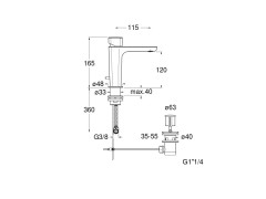 Смеситель для раковины CRISTINA KING KG22151