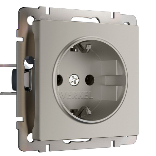 Розетка с заземлением (дымчатый) W1271004