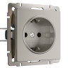 Розетка с заземлением (дымчатый) W1271004
