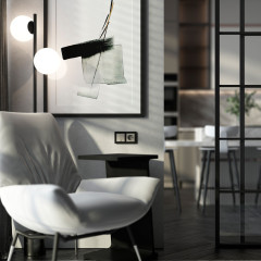 Розетка с заземлением (дымчатый) W1271004