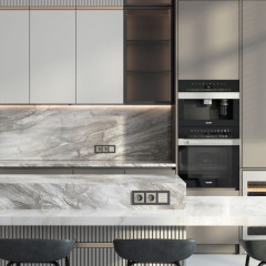 Розетка с заземлением (дымчатый) W1271004