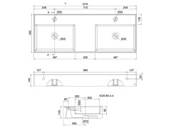 Раковина накладная/ подвесная Scarabeo TEOREMA 2.0 5143/49