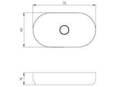 Раковина накладная RELAX DESIGN HORIZON BIG LX01 opac