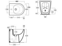 Биде напольное SIMAS VIGNONI VI 27 bia
