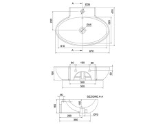 Раковина накладная или подвесная Scarabeo PLANET 8109