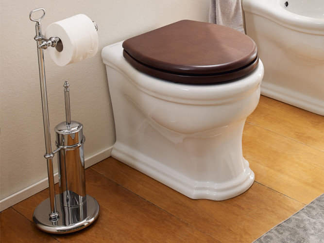 Стойка c ершиком и держателем туалетной бумаги Scarabeo CASTELLANA 5333/СR