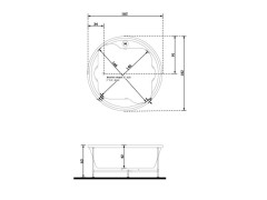 Ванна с гидромассажем TREESSE PERLA V669E/MIX/BIG
