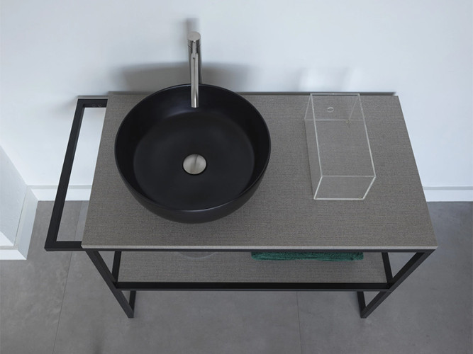 Консоль для умывальника с полотенцедержателем Scarabeo FRAME 1847/NROP/96