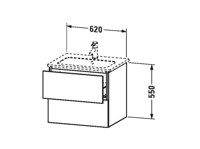 Тумба для раковины DURAVIT L-CUBE LC624002222