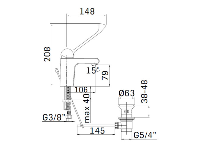 Смеситель для раковины MAMOLI LOGOS 4668H1300051