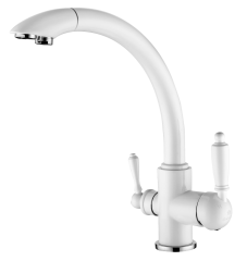 16031-F Смеситель (БЕЛЫЙ) с фильтром GANZER  (10/1шт)