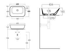 Раковина накладная SIMAS WAVE WA 04