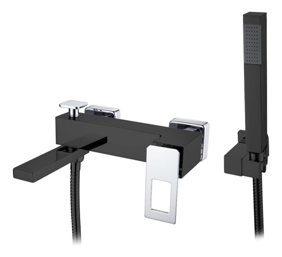 Смеситель для ванны Q BlackChrome_Комплект