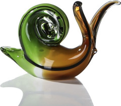 Casablanca, стеклянная фигурка &quot;Улитка&quot;, цвет коричнево-зеленый