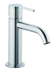 Emmevi Filobrass, однорычажный смеситель для раковины (излив 12 см), с донным клапаном click-clack, цвет хром