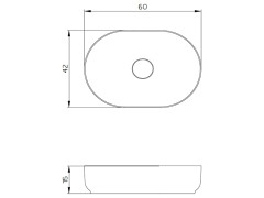 Раковина накладная RELAX DESIGN HORIZON MEDIUM LX01 opac