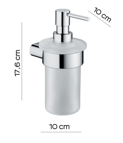 Gedy Azzorre, настенный стеклянный дозатор с металлической помпой, цвет хром