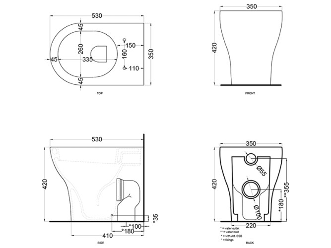 Унитаз напольный CIELO ENJOY EJVA BA