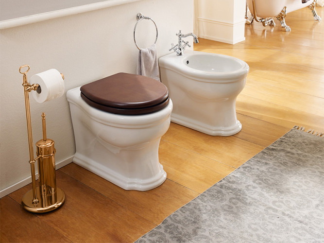 Стойка c ершиком и держателем туалетной бумаги Scarabeo CASTELLANA 5333/BR