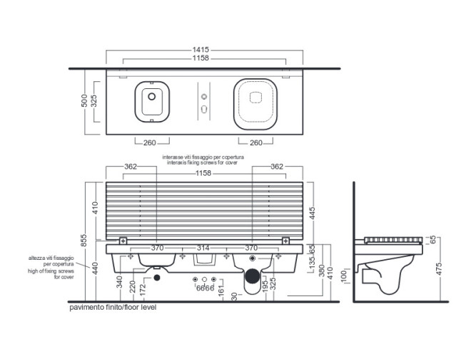 Модуль унитаз-биде HATRIA G-FULL YXJQ01